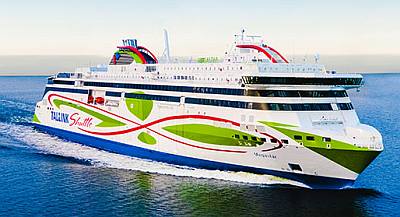 Laivalla Tallinnaan Tallink Silja shuttle Ms Megastar Autopaketti moottoripyörällä Buffet hytti Polkupyörä Reittimatka ABC matkatoimisto